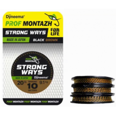 Повідковий матеріал Prof Montazh Strong Ways 20Lb 10м Black Brown